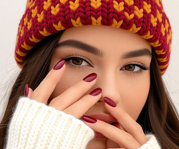 طرح‌های ساده و مینیمال برای ناخن پاییزی